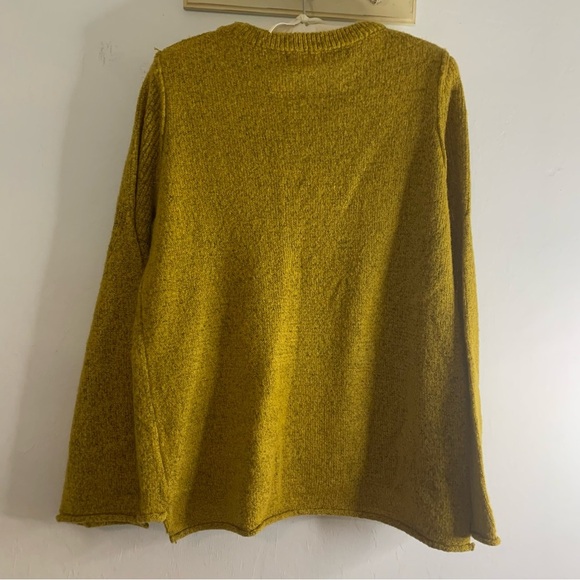 Altard State Sweater VNeck Cut Out Long Sleeve Yellow Knit Womens Sz Small - Picture 10 of 11